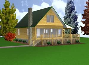 24x32 Cabin w/Loft Plans Package, Blueprints & Material List - Prints