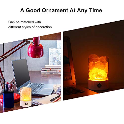Himalayan Salt lamp,Brinonac Pink Crystal Rock lamp,Sea Salt Rock Lamps,Night Light, Effective Air Purifier with Dimmable Touch Switch for Home and Office or as Holiday Gift