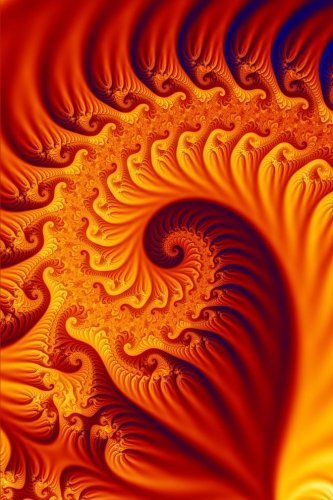 Fiery Spiral Fractal Journal: 150 page lined notebook/diary Fiery Spiral Fractal Journal: 150 page lined notebook/diary