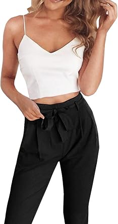trousers and crop top outfit