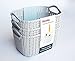 Honla Weaving Rattan Plastic Storage Baskets/Bins Organizer with Handles,Set of 3,Gray