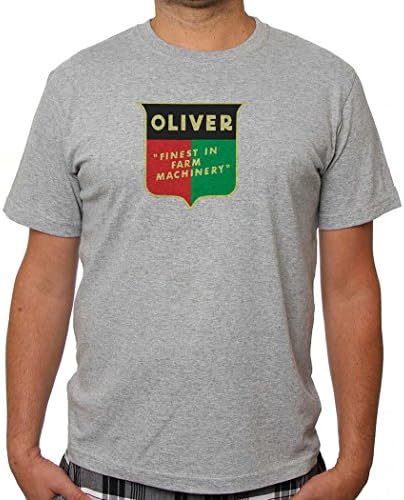 DayDup Mens Shirts Oliver Tractors Nice T-Shirts Grey XX-Large