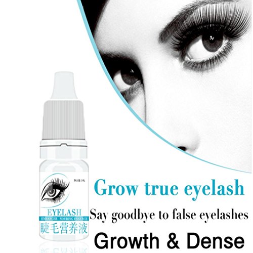 Hometom Eyelash Serum Supplement Liquid | Fast Rapid Growth Vitamins Solution | For Thicker and Fuller Eyelashes & Eyebrows (White)