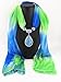 Ysiop Women Dacron Gradient Scarf Necklace Drop Pendant Hijab Neckwear Sapphire Blue