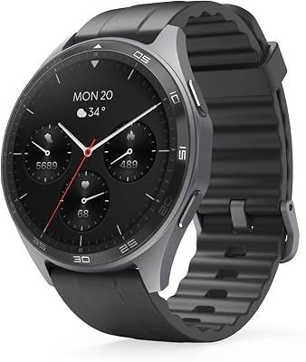 Smartwatch, AMOLED Farbdisplay 1,43“, GPS, IP68 + 3ATM, schwarz
