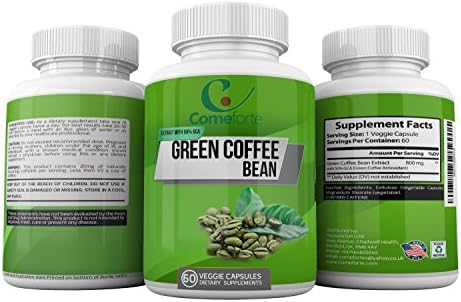 Best Formula to Support Weight Loss - Green Coffee Bean Extract - 100% Pure &amp; Natural - Premium Quality 800 Mg Supplement with 50% Green Coffee Antioxidant - For Women &amp; Men – 60 Veggie Capsules