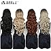 NOBLE EASY 360 Lace Frontal Wigs Natural Wavy Body Wave Long Wigs Wide Lace Free Part Wigs Light Brown Color Wigs for Women(29inches, AT4/12/APKIC)