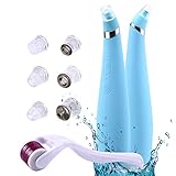 Blackhead Remover Acne Treatment Skin Roller Microdermabrasion 6 probe|Microneedle Derma Roller Suction Pore Pimple Comedo Extractor Removal Tool|Home Face Oil Cleanser Massage (Remover)