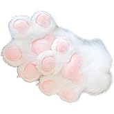 Ekwikzz Plush Furry Cat Claw Gloves Faux Fur Fox Paws Mittens for Halloween Cosplay Costume Adorable Animal Nails 1