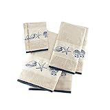 Bayside Cotton Bathroom Towels , Highly Absorbent Bath Towel Set , 6-Piece Include 2 Bath Towels, 2 Hand Towels & 2 Wash Towels , Sea Blue