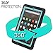 Fire 7 2015 Case, Pandawell Hybrid Heavy Duty Rugged Shockproof Cover for Amazon Fire (5th Generation - 2015 release) 7.0 Inch Tablet - Wave