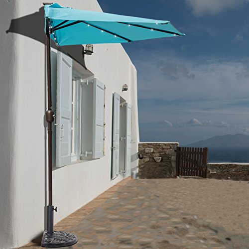 lighted half umbrella