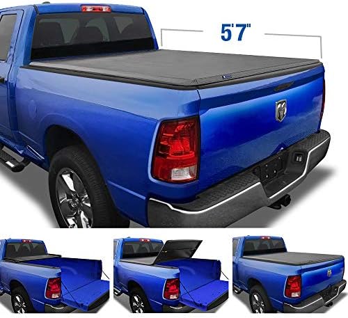 Amazon Com Tyger Auto T3 Soft Tri Fold Truck Bed Tonneau Cover For 2009 2018 Dodge Ram 1500 2019 2020 1500 Classic Fleetside 5 7 Bed Without Rambox Tg Bc3d1015 Black Automotive