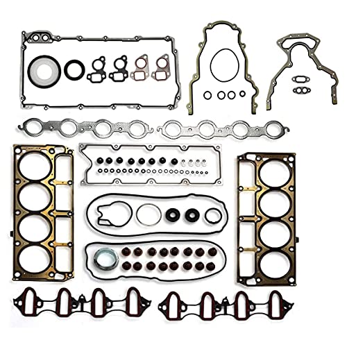 Vincos MLS Juego de juntas de motor de cilindro completo HS26191PT-1 CS9284 compatible con Avalanche/Suburban/Express/Savana 1500 5.3L Silverado/Sierra 1500 Tahoe Yukon 4.8L 5.3L V8 2004 2005 2006