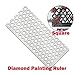 XIAOG Stainless Steel Diamond Painting Ruler Rhinestone Anti Stick for DIY Diamond Painting Accessory Sewing Embroidery (599 Holes)(for Square Drills)