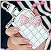 EVTECH(TM) Universal Car Smart Key Chain Leather Holder Cover Case Fob Remote 3D Handmade Luxury Shining Glitter Crystal Diamond Rhinestones (100% Handcrafted) (Pattern-A1)