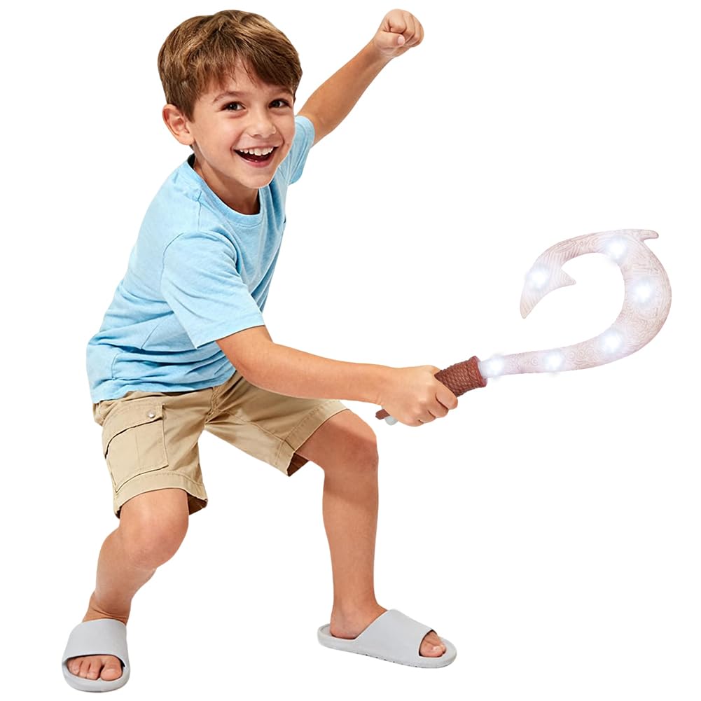 AUYAO Maui Magic Hook for Child, Moana's Love Toy with Lights and Sounds, Oceania Magical Hook for Halloween Carnival Christmas and Cosplay Party