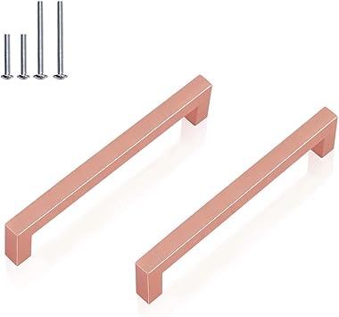 Amazon Com 20pack 5 Copper Kitchen Cabinet Handle Stainless Steel Drawer Pull Rose Gold Copper Stainless Steel Cupboard Furniture Hardware Diameter 1 2 Home Improvement
