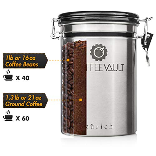 Coffee Container Airtight Storage Coffee Canister with Scoop Large