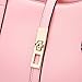 TIBES Fashion Women's PU Leather Handbag Shoulder Bag Purse Card Holder 4pcs Set Tote (M(332414CM), Pink)