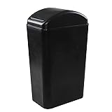 Rinboat Black 3.5 Gallon Swing Top Garbage