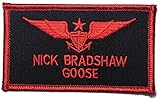 Patch Squad Men's US Navy Top Gun Fighter Tactics Patch (Goose Iron/Sew On)