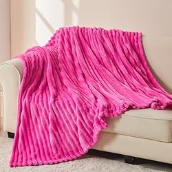 NEWCOSPLAY Super Soft Throw Blanket Hot Pink