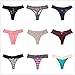 UWOCEKA Sexy Thongs for Women,Varity of T-Backs Sexy Underwear Pack of G Strings Lacy Undies Panties Tanga