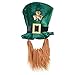 Funny Party Hats St. Patrick Day Costume Leprechaun Top Hat and Beard Accessory
