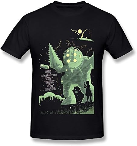 AHOO Men's Tee Little Sister And Big Daddy Bioshock Black Size M
