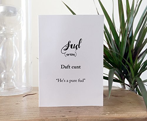 Scottish Banter FUD DEFINITION Greeting Card/Cheeky & Insulting Birthday Cards