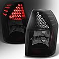 AKKON - For 2005 2006 2007 2008 Dodge Magnum Replacement Pair Left + Right LED Black Smoke Tail Lights Lamps Set