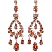 Yazilind Chandelier Silver Plated Pear Cut Cubic Zirconia CZ Flawless Post Dangle Earrings