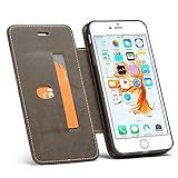 Iphone 6 Plus Leather Wallet Phone Case Kickstand Protective Flip Cover Magnetic Detachable Back Case With Card Slots Deep Brown Cover