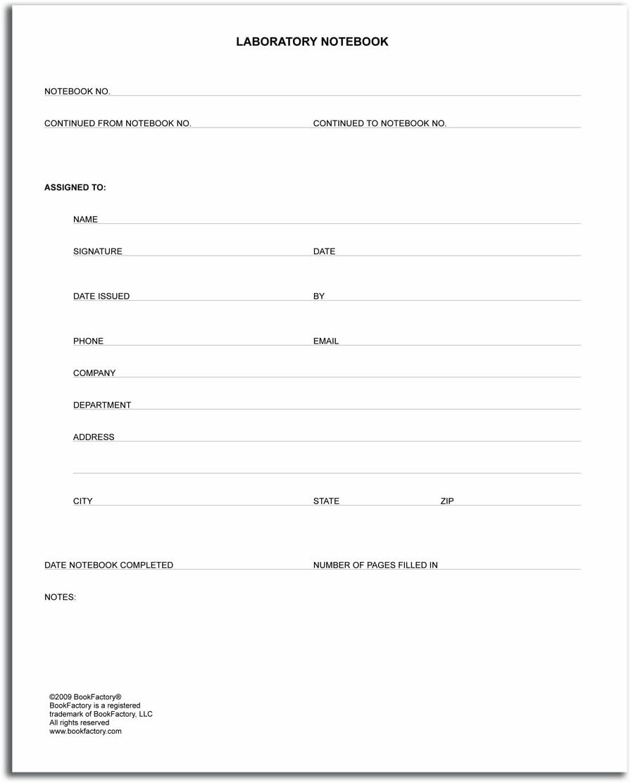 BookFactory Lab Notebook/Laboratory Notebook - Professional Grade - 96 Pages, 8" x 10" (Ruled Format) Black and Burgundy Imitation Leather Cover, Smyth Sewn Hardbound Student (LRU-096-SRS-A-LKMST1) : Science Laboratory Notebooks : Office Products