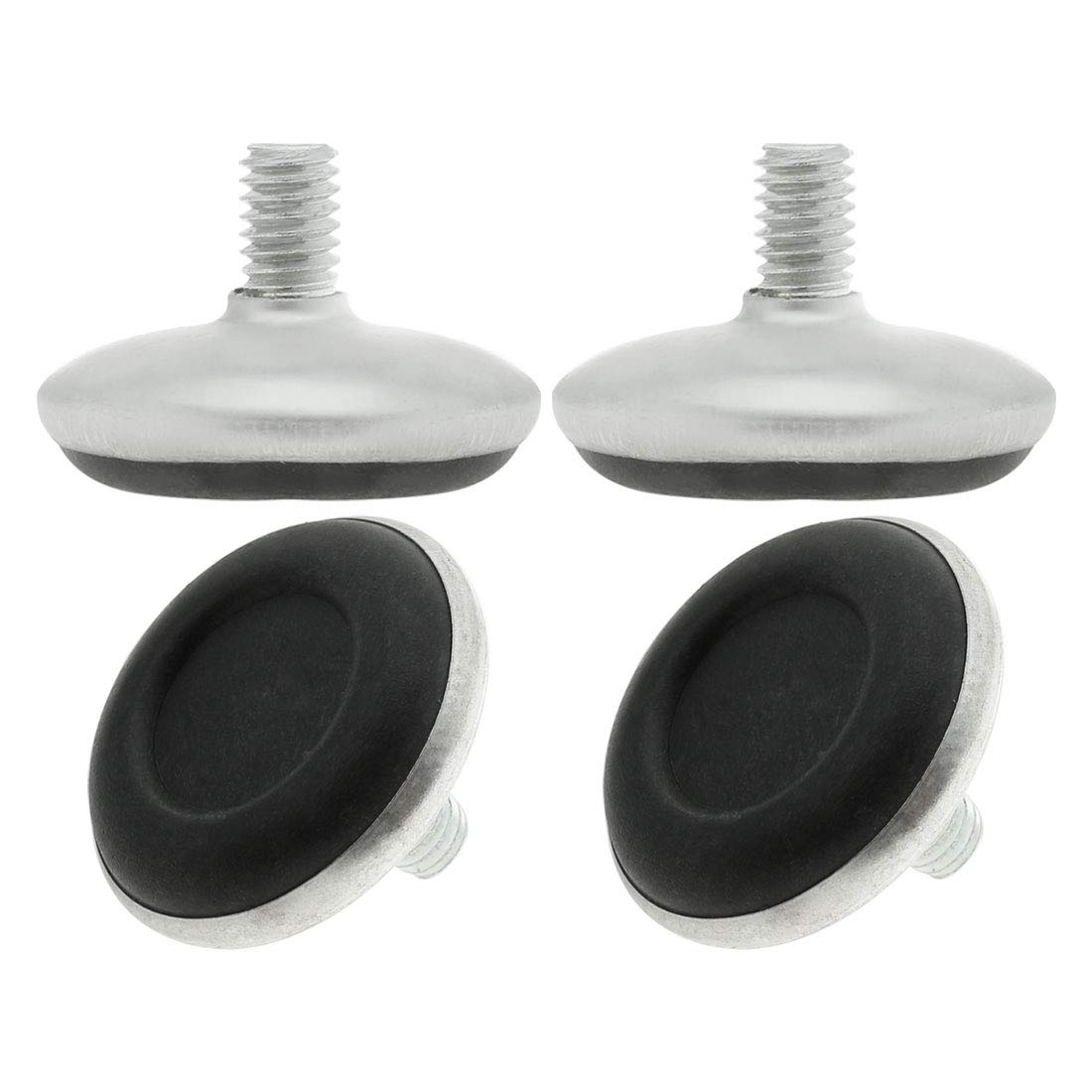 Sourcingmap M6 x 10 x 30mm Leveling Feet Adjustable Leveler Floor Protector Cover for Furniture Machine Table Leg 4 Pack