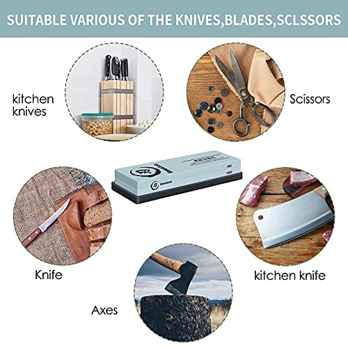 Sharpening Stone Set Goodjob Professional Japanese Whetstone Knife Sharpener, Premium 2 Side