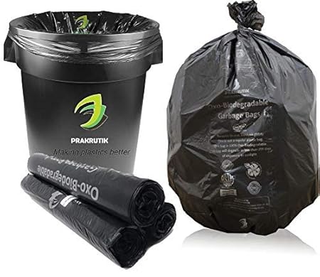 PRAKRUTIK Garbage Bags Biodegradable For Kitchen,Office,Medium Size (48cmX56cm/(19