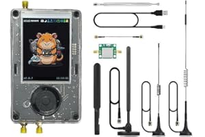 Portapack H4M+ HackRF Kit 1MHz–6GHz – Black Edition with Transparent Shell & Antennas for Electronics & Engineering Projects