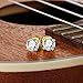 GuqiGuli Sterling Silver 14k Gold 6mm Round Diamond CZ Stud Earrings for Women and Men