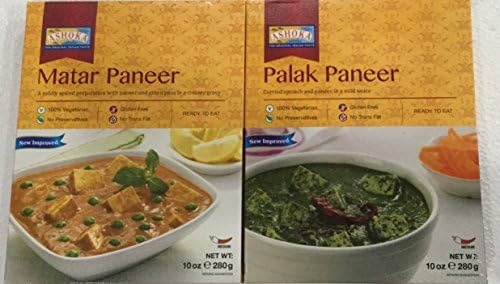 Ready-to-eat Indian Curry Set of 2 (Matar & Palak Paneer)