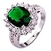 YAZILIND Lady's Silver Plated Flower Shape Gemstone Zircon Ring for Women Jewelry Size7