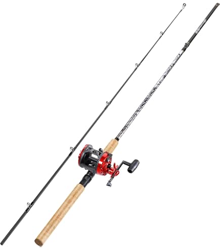 Amazon.com : Sougayilang Fiberglass Fishing Pole Conventional Reel Combo  with Durable P-Cork Rod Handle, Medium Heavy for Catfish Salmon and  Steelhead- 9'0"with 4000 Reel : Sports & Outdoors