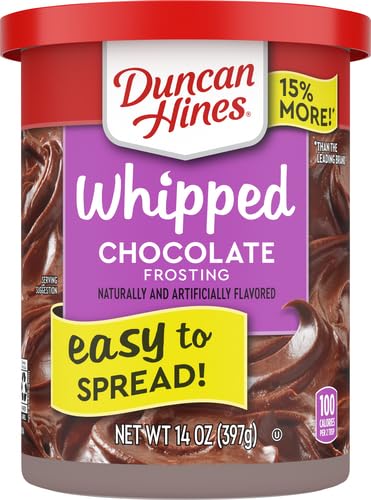 DUNCAN HINES WHIPPED CHOCOLATE FLAVORED FROSTING, 14 OZ.