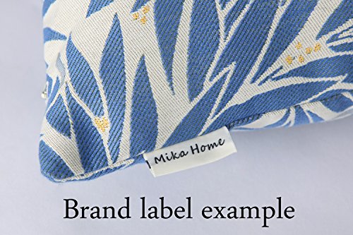 image for Set of 2 Mika Home Jacquard Tropical Leaf Pattern Throw Pillow Covers 