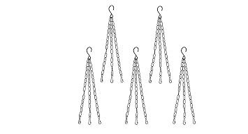 Metal S-Hook Type Chain for Hanging Pots, Black (3)