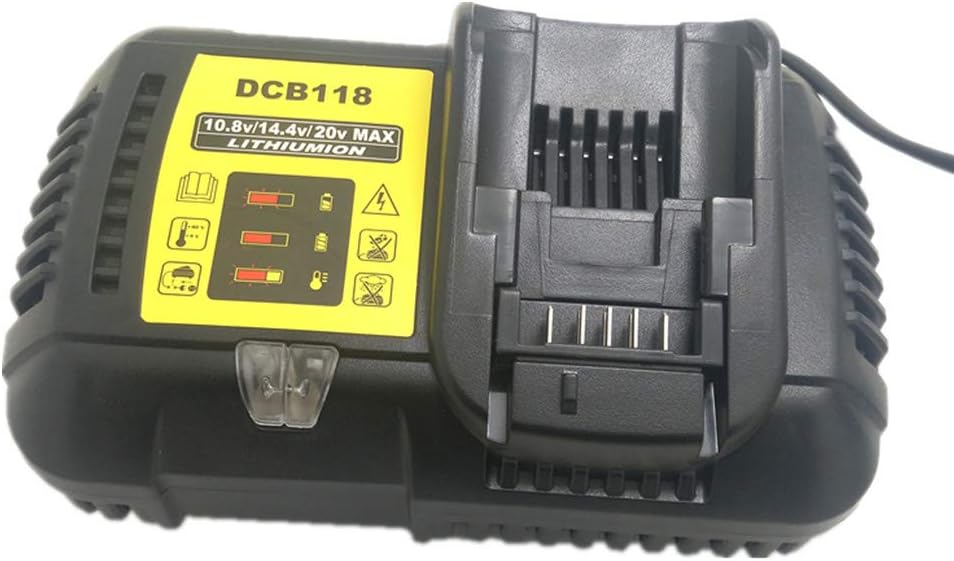4.5A Rapid DCB105 DCB118 Li-Ion Battery Charger for DeWalt 12-Volt MAX/20-Volt MAX Lithium-Ion DCB101 DCB115 DCB107 DCB200 DCB140 DCB200 Battery Charger