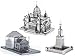 3D Metal Puzzle Models Of St. Isaac’s Cathedral, Roman Pantheon and The Light House of Alexandria - DIY Toy Metal Sheets Assembling Puzzle, 3D puzzle – 3 Pack