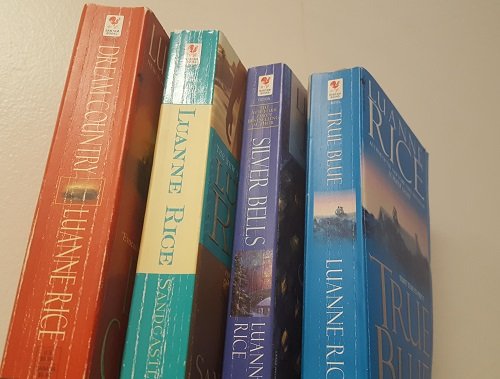 4 Volumes of Luanne Rice Massmarket Novels: 1) Dream Country 2) Sandcastles 3) Silver Bells 4) True Blue