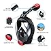 HENGBIRD Snorkel Mask with Detachable Camera Mount, Foldable Easybreath Full Face Scuba Mask Snorkeling Mask with 180° Panoramic View Anti-Fog Anti-Leak - 2018 Latest Upgrade Snorkel Set